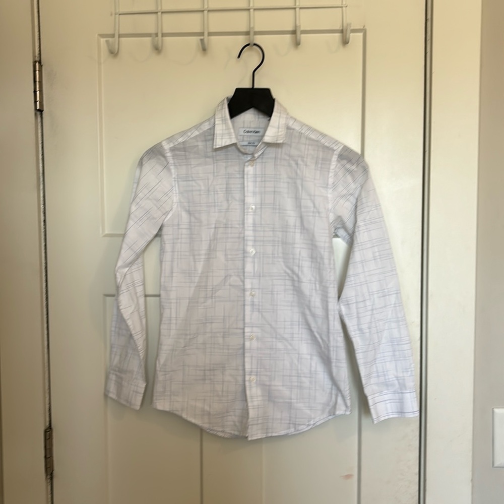 calvin klein boys button up shirt